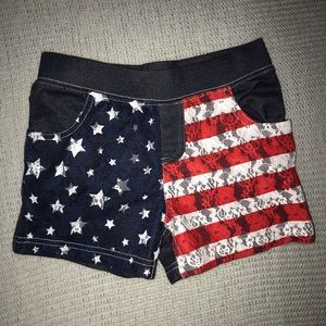 Red white & blue shorts